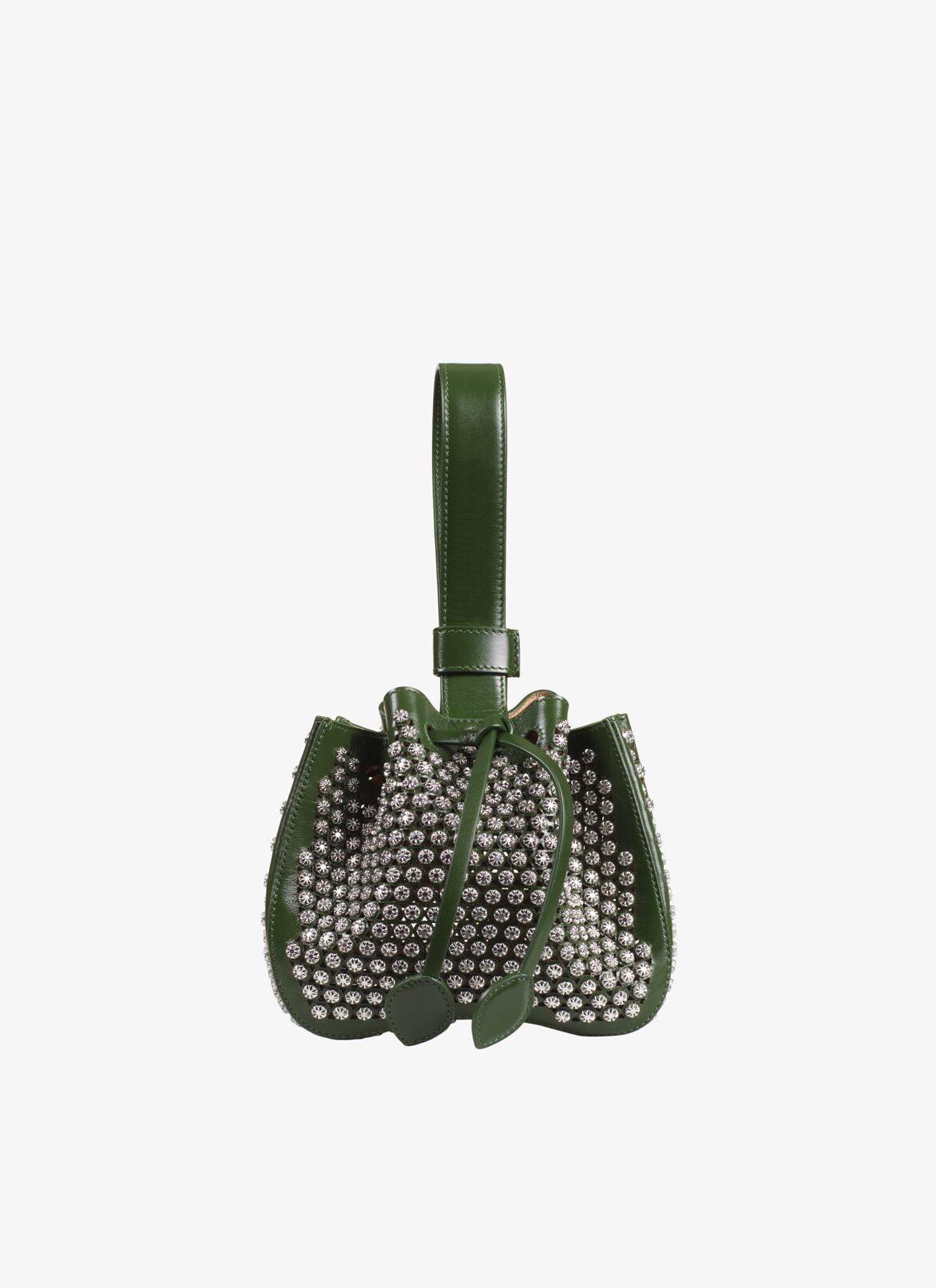ROSE MARIE MINI CUIR LUX CLOU ETOILE MELESE ALAÏA GREEN  ROSE MARIE MINI CUIR LUX CLOU ETOILE MELESE